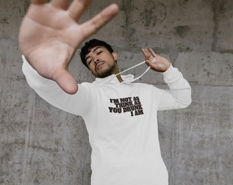 Street Collection "I'm Not As Think" herenhoodie met capuchon.