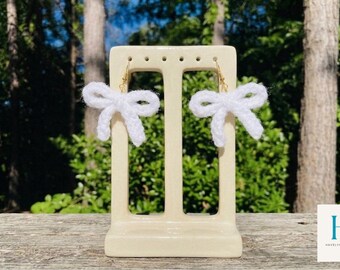 Crochet Bow Earrings