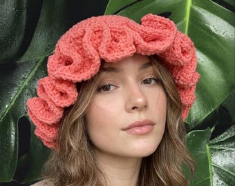 Crochet Ruffle Hat