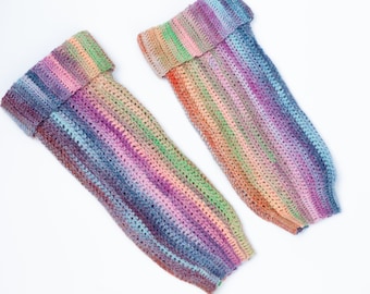 Crochet Leg Warmers - Watercolour Desert