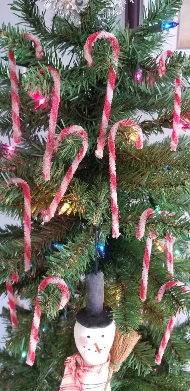 Farmhouse Candy Canes/vintage Candy Cane/chenille Stems/ Wax Etsy