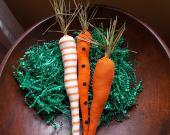 Primitive farmhouse tier tray carrot tucks Easter decoration