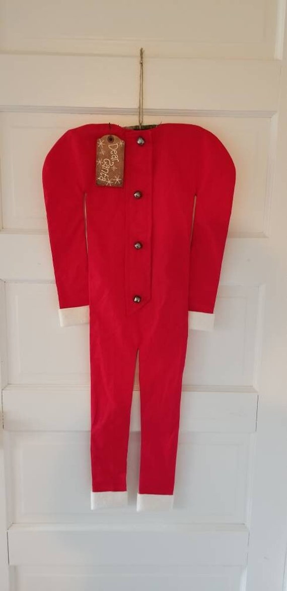 Primitive Santa Long John Underwear Union Suit Folk Art Christmas 