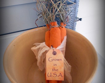 Primitive carrot ornies bowlfiller tuck