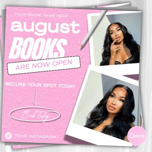 August booking flyer