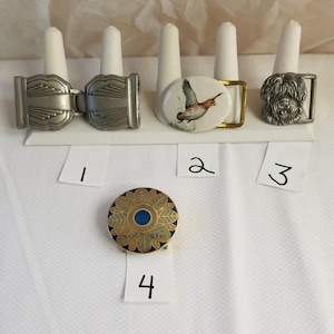 Vintage BELT BUCKLE COLLECTION Lot of 4