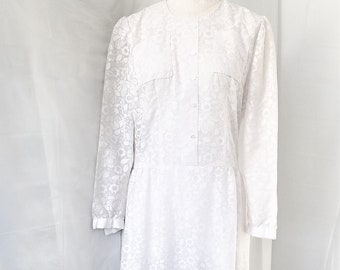 1960's-70's White  WEDDING Gown  By John Meyer of Norwich  REDUCED PRICE Now