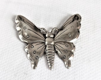 Vintage STERLING BUTTERFLY BROOCH Handcrafted