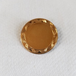 Vintage &quot; LESTAGE &quot;  12KGF Monogram Brooch
