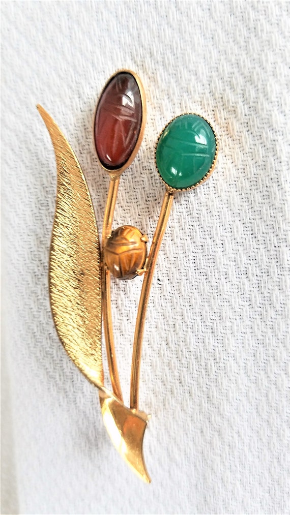 1950's-60's EGYPTIAN REVIVAL SCARAB  Lot of 2 - image 3