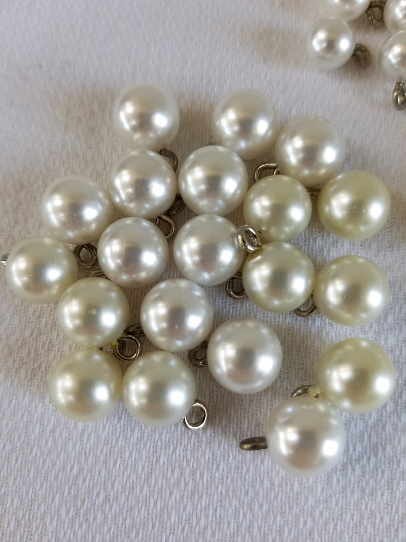 Vintage Faux PEARL BUTTON Collection 36 Piece LOT - Etsy