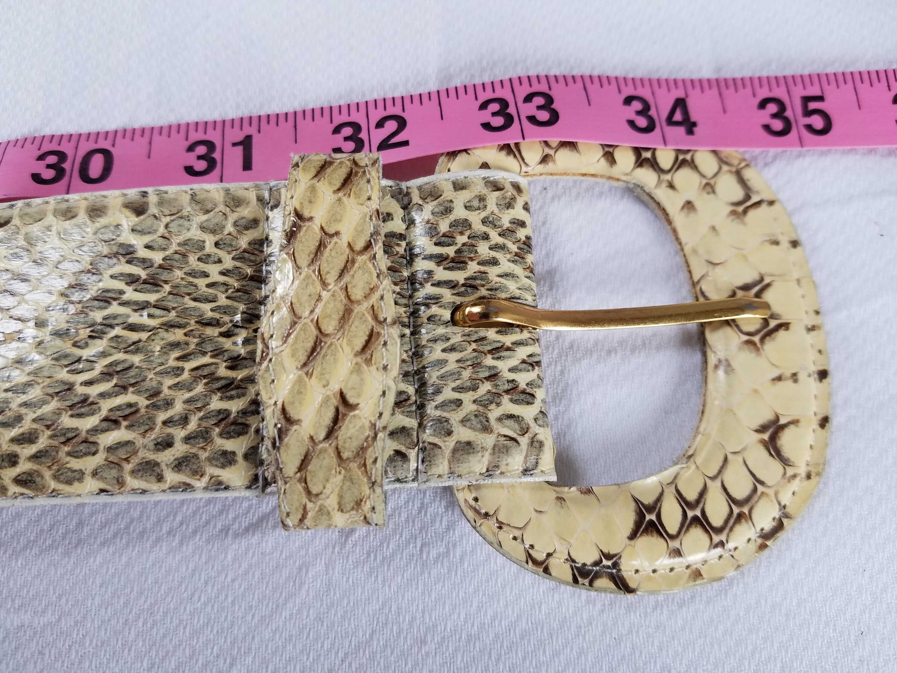Harvé Benard Genuine Snake Skin Belt HARVE BENARD Vintage Black Snake Skin Belt - Etsy main image 4