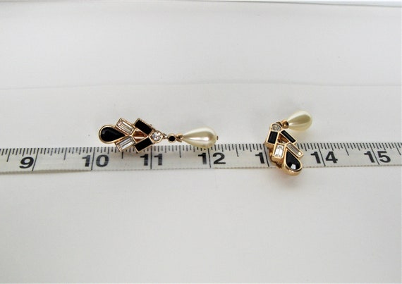 Vintage S.A.L. SWAROVSKI  Dangle Clip Earring - image 5