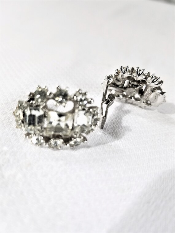 Vintage BOGOFF RHINESTONE Clip On Earrings - image 9
