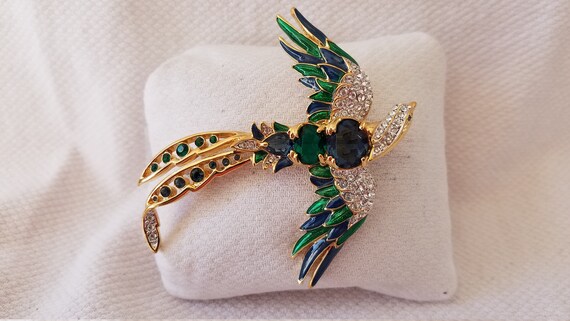 Vintage NOLAN MILLER " Bird of Paradise " BROOCH