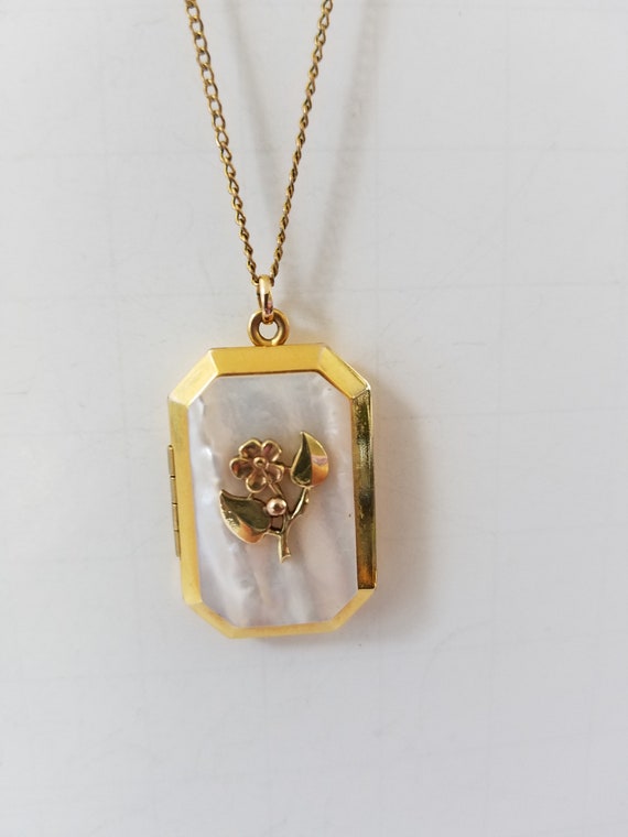 1940's-50's Gold Filled M.O.P. Locket