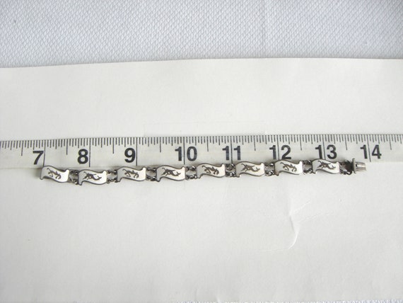 Vintage SIAM NIELLOWARE  WHITE Bracelet - image 3