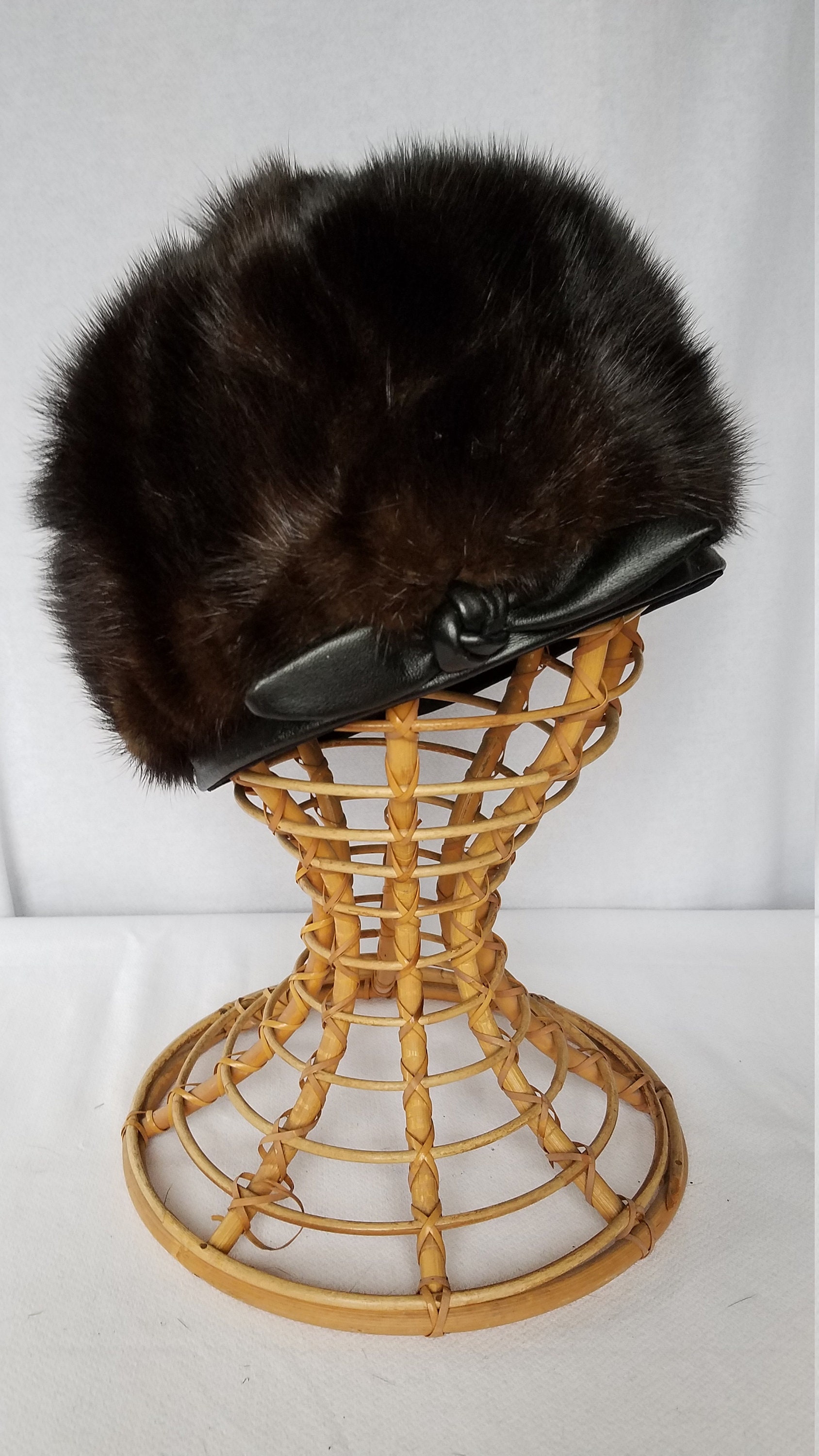 Betmar New York Velvet Faux Fur Hat Vintage Betmar Velvet Hat Brown With Faux Fur Brim Winter  main image 2