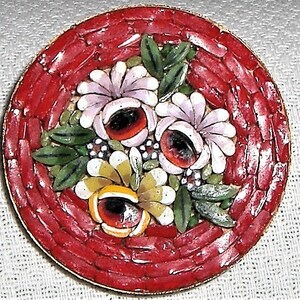Vintage MICRO MOSAIC Brooch