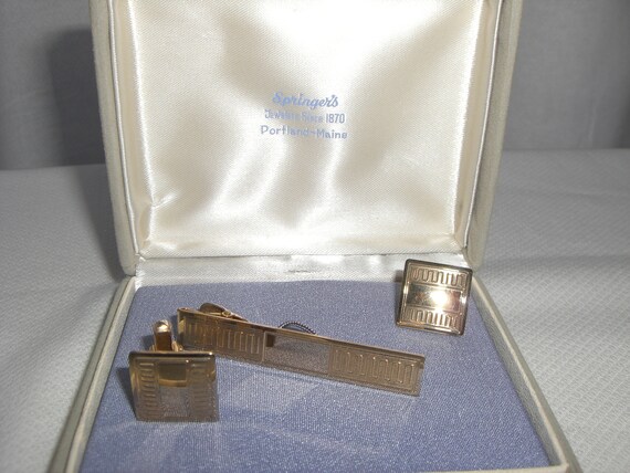 1960's-70's  ANSON  GOLD FILLED Tie Clip & Cuff L… - image 10