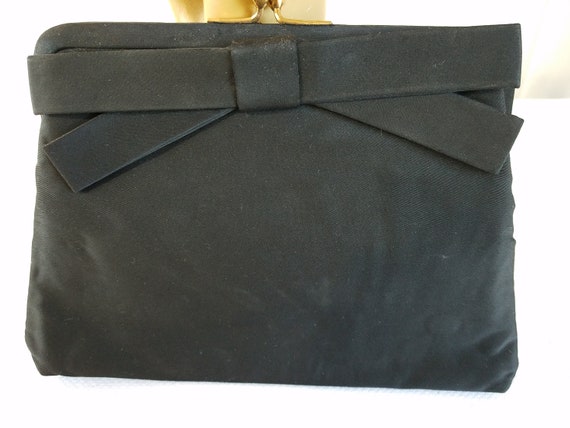 1940's-50's  INGBER BLACK CLUTCH Purse - image 2