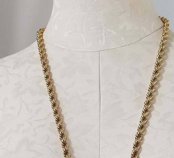 Vintage MONET STATEMENT CHAIN Necklace  55 " Long - image 7