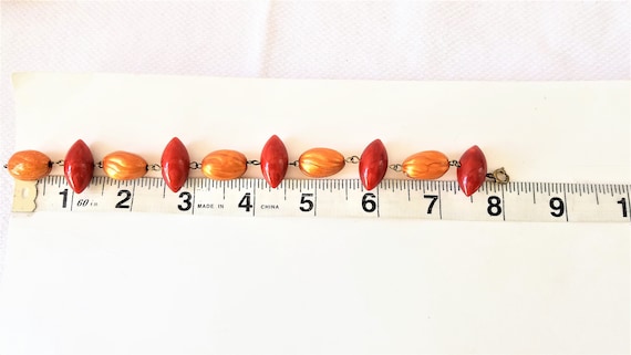 Vintage BAKELITE BEADED Link BRACELET - image 9