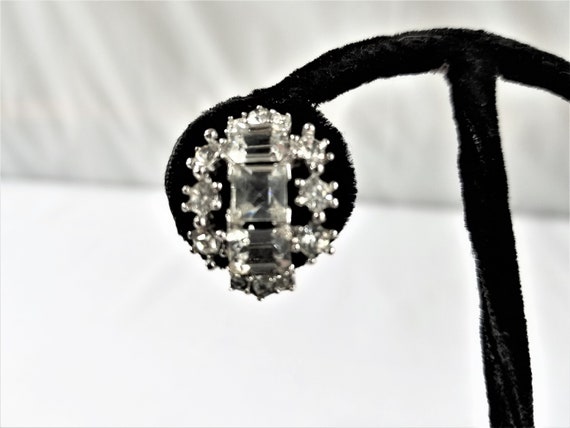 Vintage BOGOFF RHINESTONE Clip On Earrings - image 3