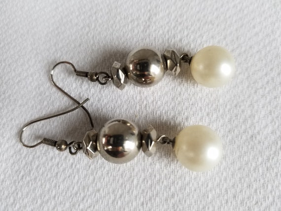 1980's-90's  Simulated PEARL Pierced Earring LOT … - image 4