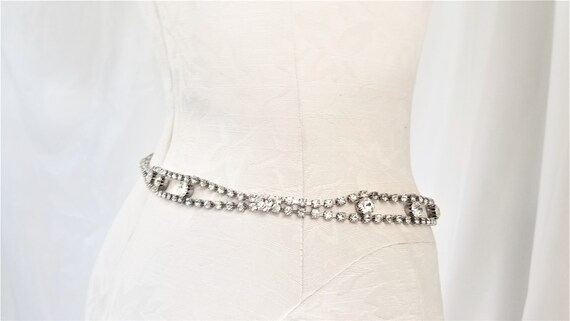 Vintage Rhinestone LARIAT BELT/ Y NECKLACE - Gem display picture 1