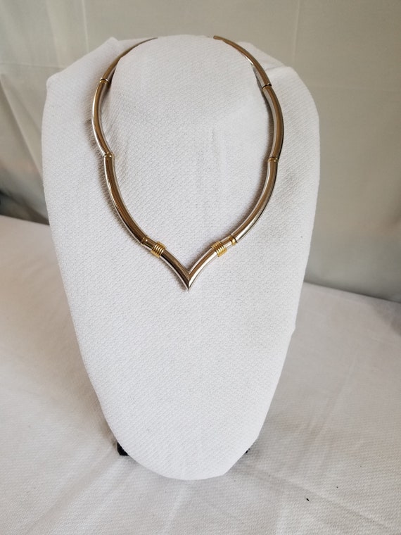 1980's-90's NAPIER Curved Tube Link NECKLACE