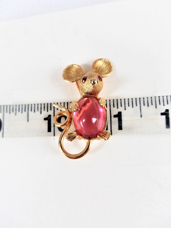 Vintage NAPIER JELLY BELLY Mouse Brooch/Pin - image 8