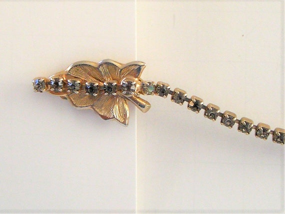Vintage 1950sleaf motif rhinestone cardigan scarf clip | eBay