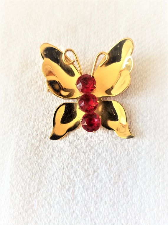 Vintage CORO Butterfly Brooch - image 1