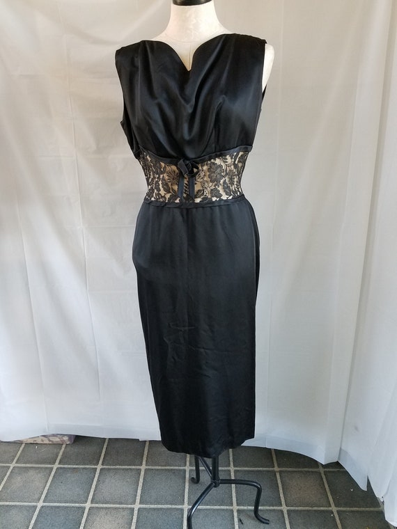 1940's-50's " Wiggle " Sheath Evening Dress