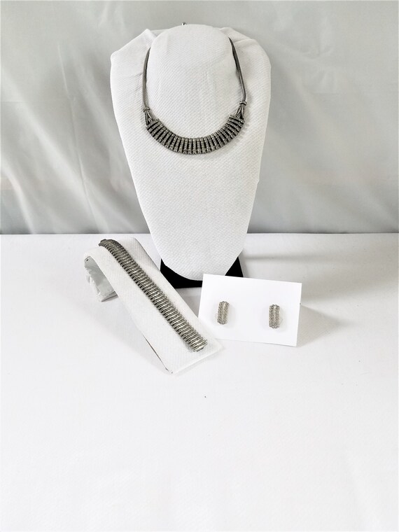 Vintage RHINESTONE JEWELRY SET  Necklace, Bracele… - image 1