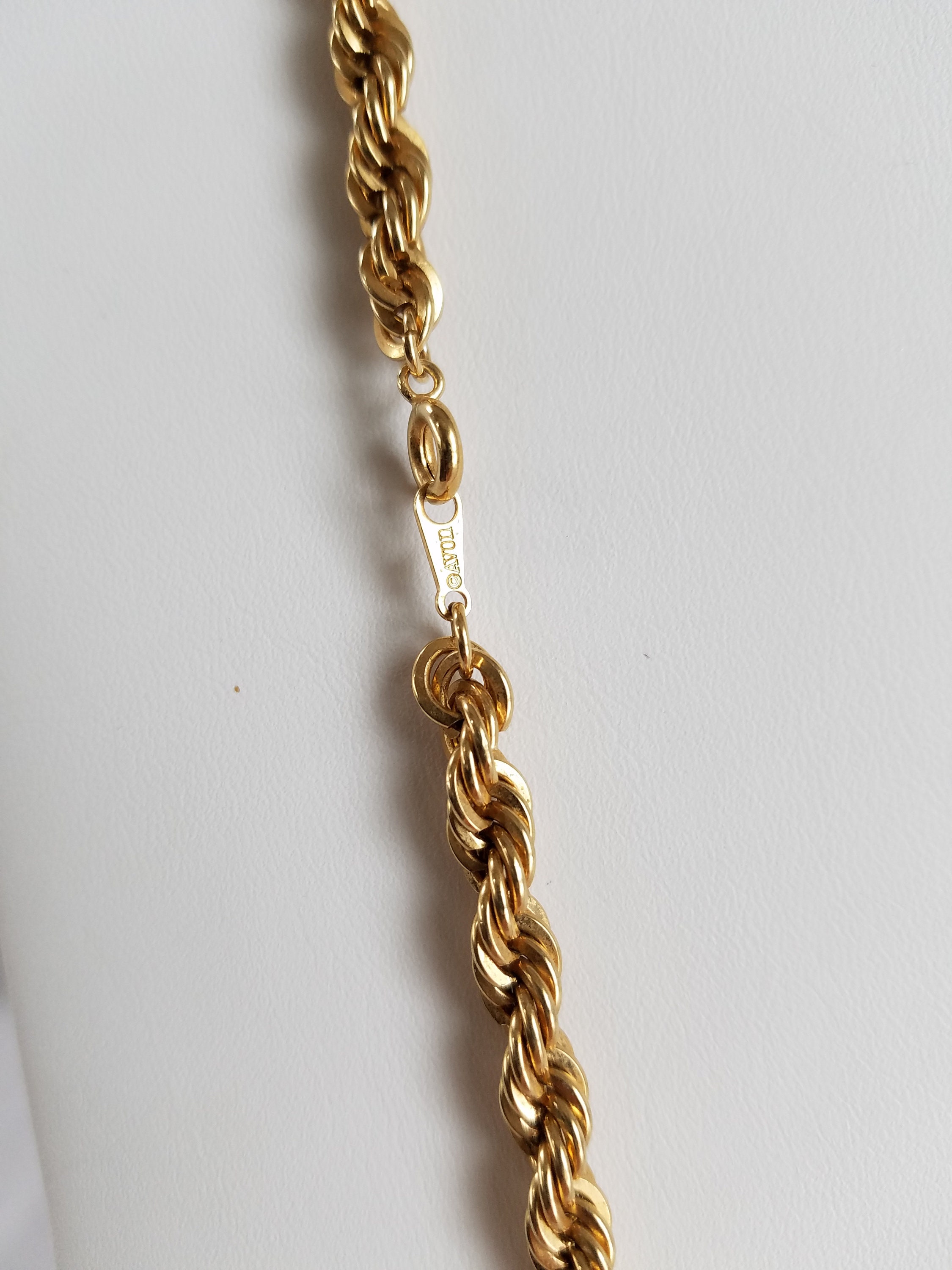 Vintage AVON 24 Gold Tone ROPE CHAIN - Etsy