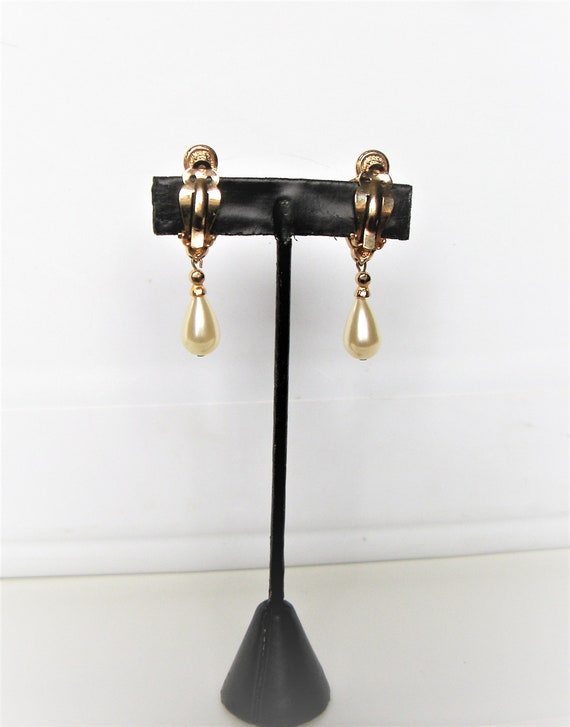 Vintage S.A.L. SWAROVSKI  Dangle Clip Earring - image 4