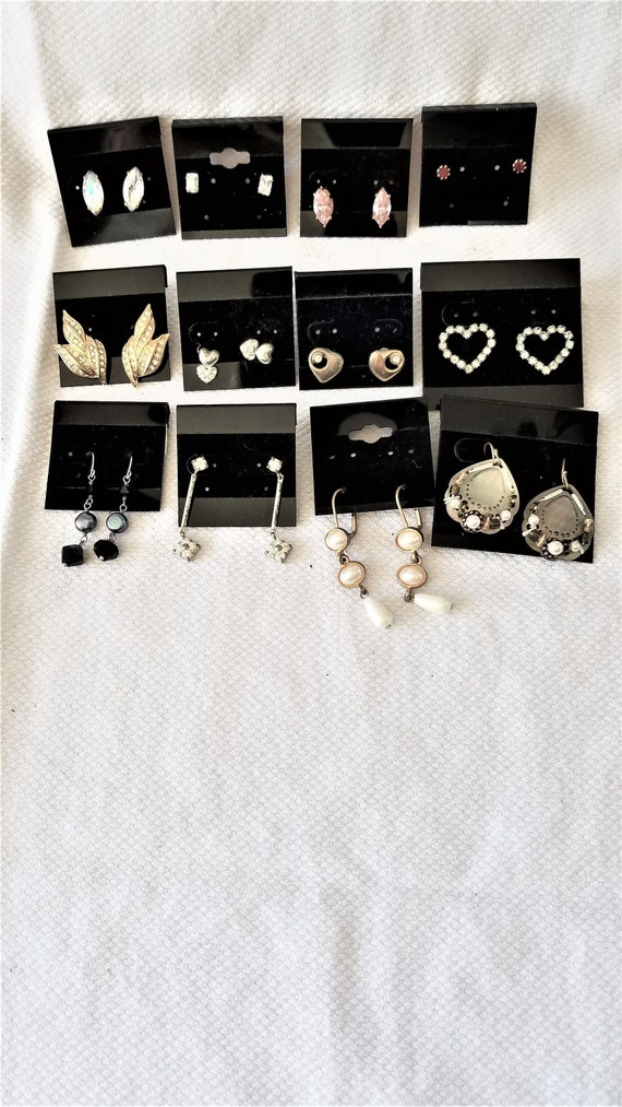 Vintage PIERCED EARRING COLLECTION  Lot of 12