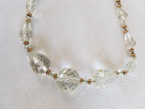 Vintage Faceted CRYSTAL BEAD Necklace - image 9