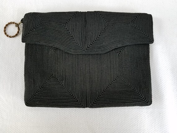 1930's-1940's BLACK CORDE' Clutch
