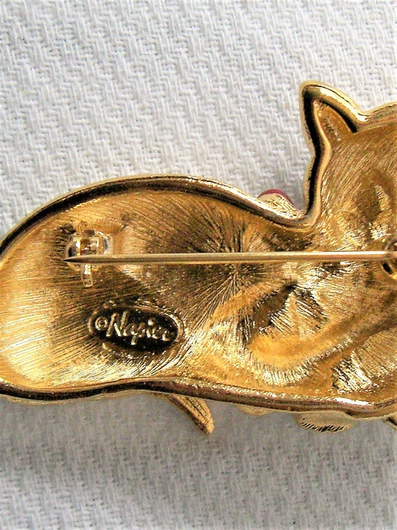 Vintage NAPIER CAT BROOCH - image 5