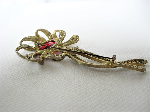 Bold Vintage STATEMENT FLOWER BROOCH - image 5