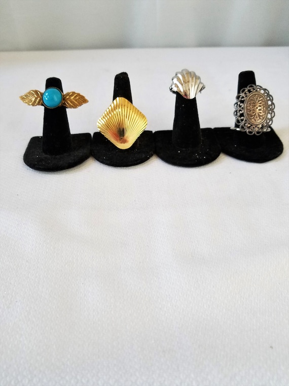 1970's-80's SCARF CLIP Collection  LOT of 4