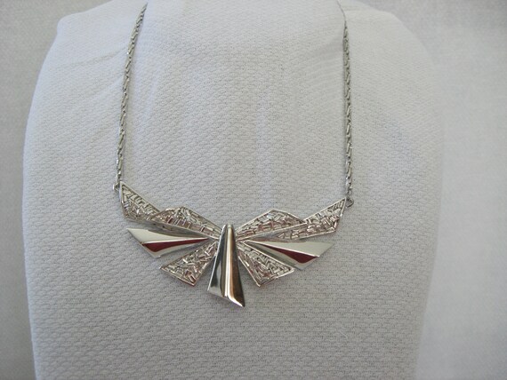 1950's-60's CROWN TRIFARI Silvertone Necklace - image 2