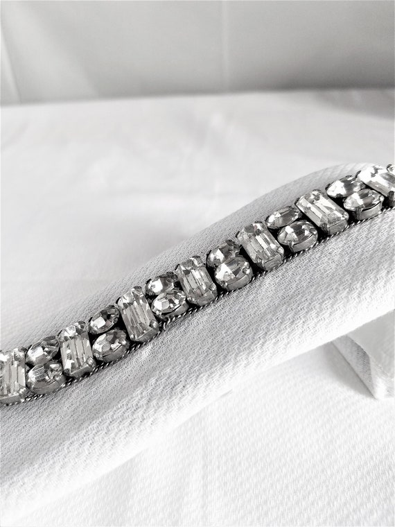 Vintage RHINESTONE/CRYSTAL STATEMENT Bracelet - image 3