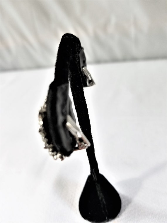 Vintage BOGOFF RHINESTONE Clip On Earrings - image 6