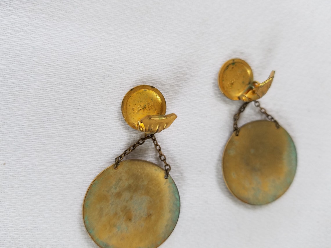 Vintage DANGLE CLIP EARRINGS Lot of 2 Etsy