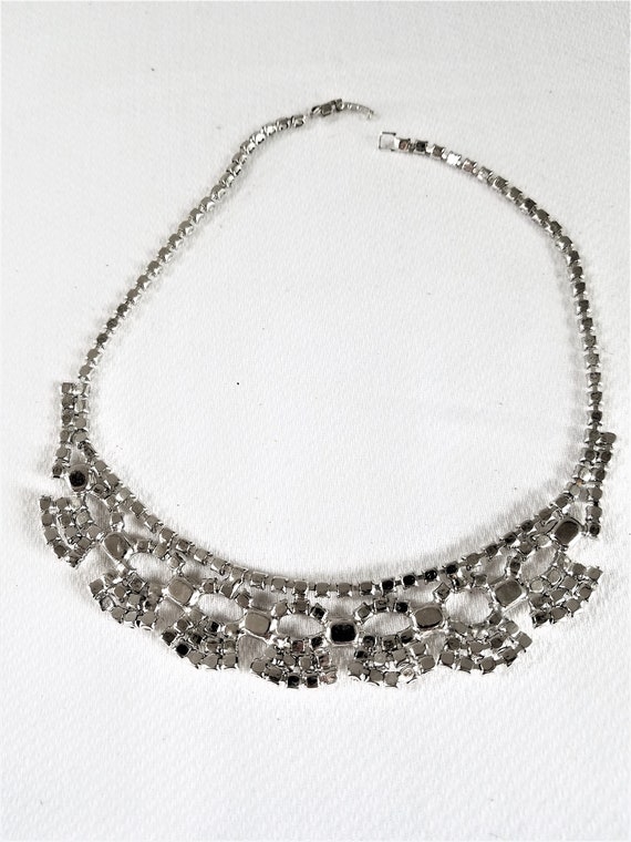 VINTAGE  18" RHINESTONE NECKLACE - image 7