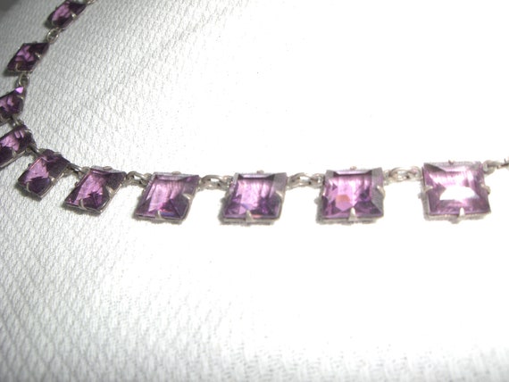 1920's-1930's ART DECO Sterling Choker Necklace - image 1